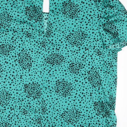 Womens UK Size 14 River Island Green Basic Blouse