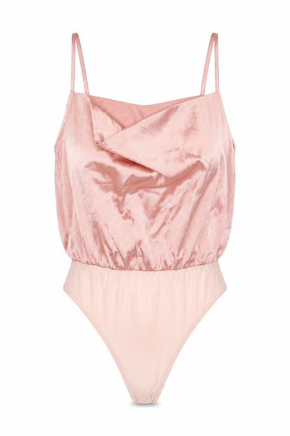 Womens UK Size 10 Nasty Gal One-Piece Pink Bodysuit