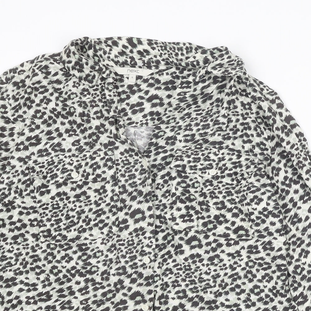 Womens UK Size 6 NEXT Multicoloured Basic Button-Up