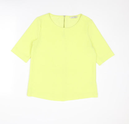 Womens UK Size 12 Marks and Spencer Yellow Basic Blouse