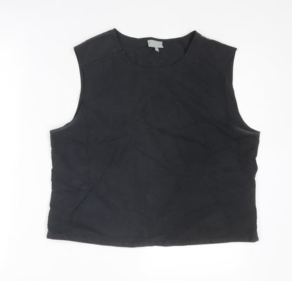 Womens UK Size 16 Oasis Black Basic Tank