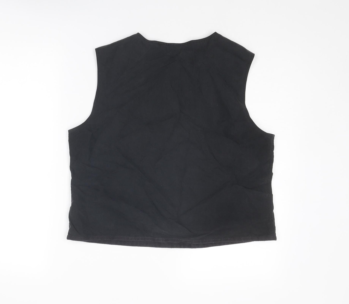 Womens UK Size 16 Oasis Black Basic Tank