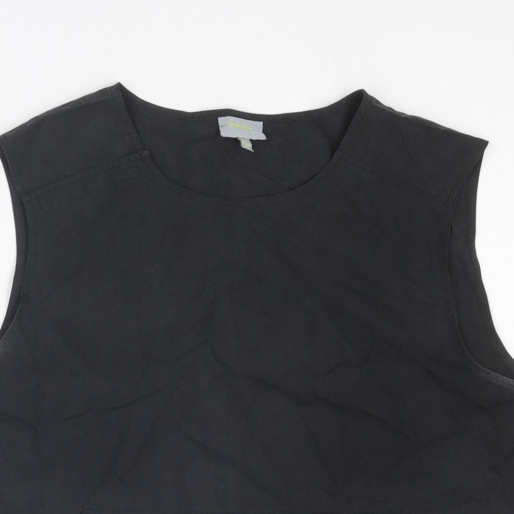 Womens UK Size 16 Oasis Black Basic Tank