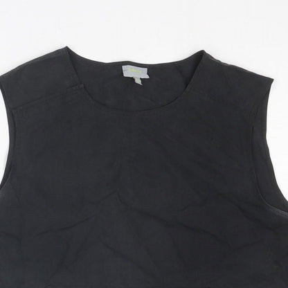 Womens UK Size 16 Oasis Black Basic Tank