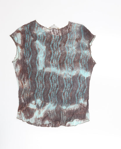 Womens UK Size 14 Lakeland Multicoloured Basic T-Shirt