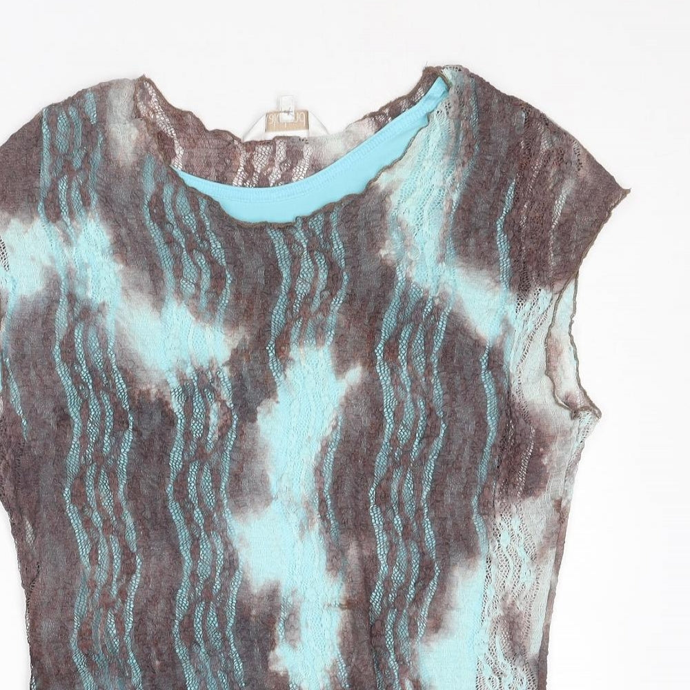 Womens UK Size 14 Lakeland Multicoloured Basic T-Shirt