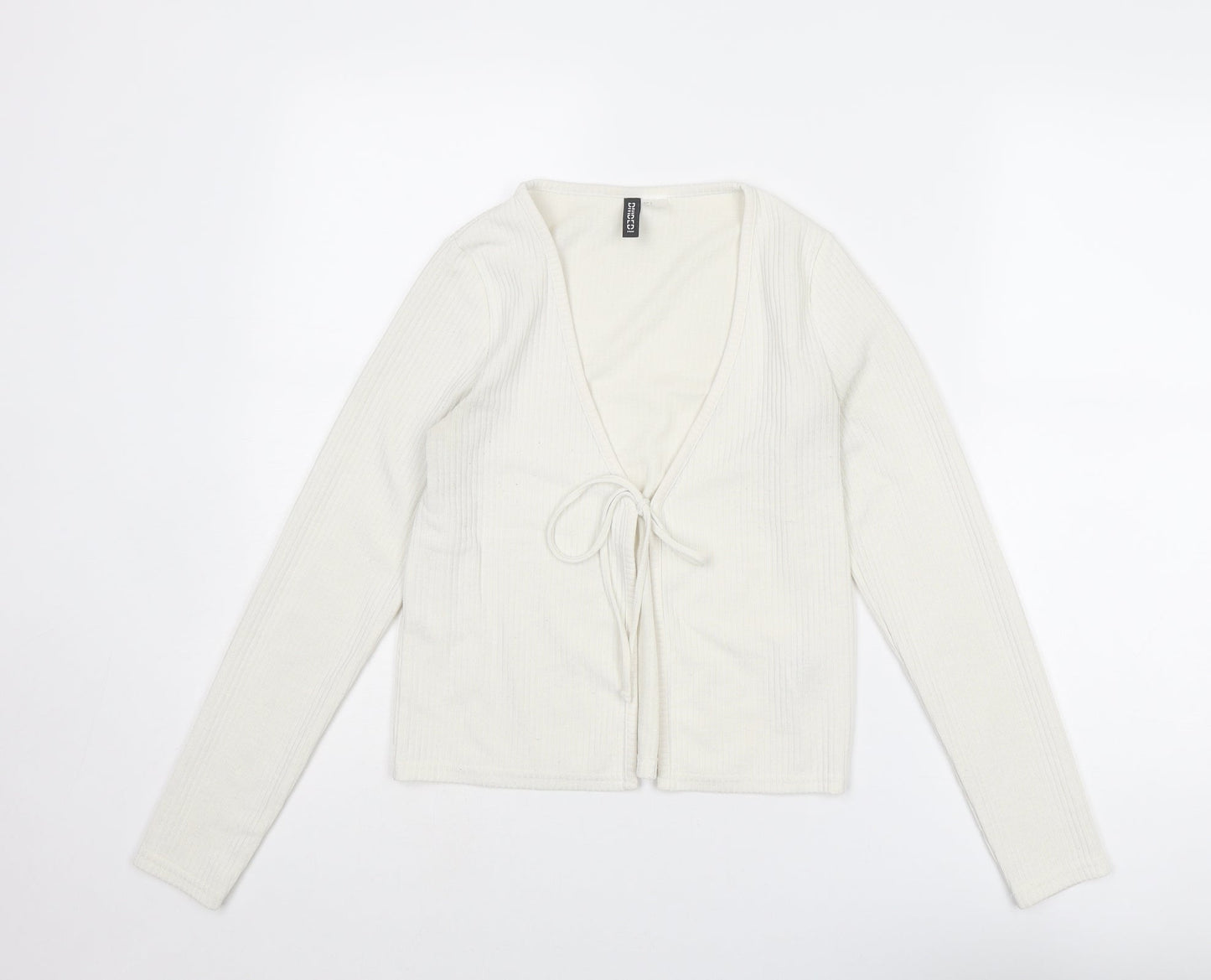 Divided by H&M Womens White Polyester Kimono Blouse Size S V-Neck