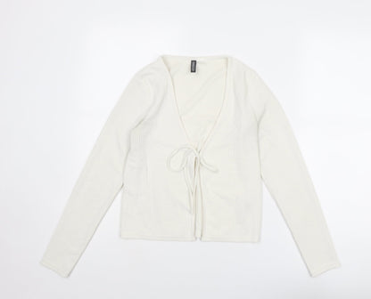 Divided by H&M Womens White Polyester Kimono Blouse Size S V-Neck