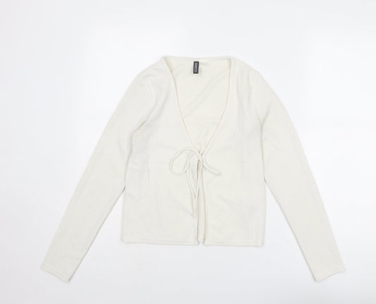 Divided by H&M Womens White Polyester Kimono Blouse Size S V-Neck