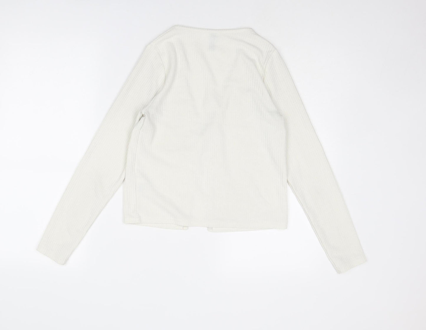 Divided by H&M Womens White Polyester Kimono Blouse Size S V-Neck