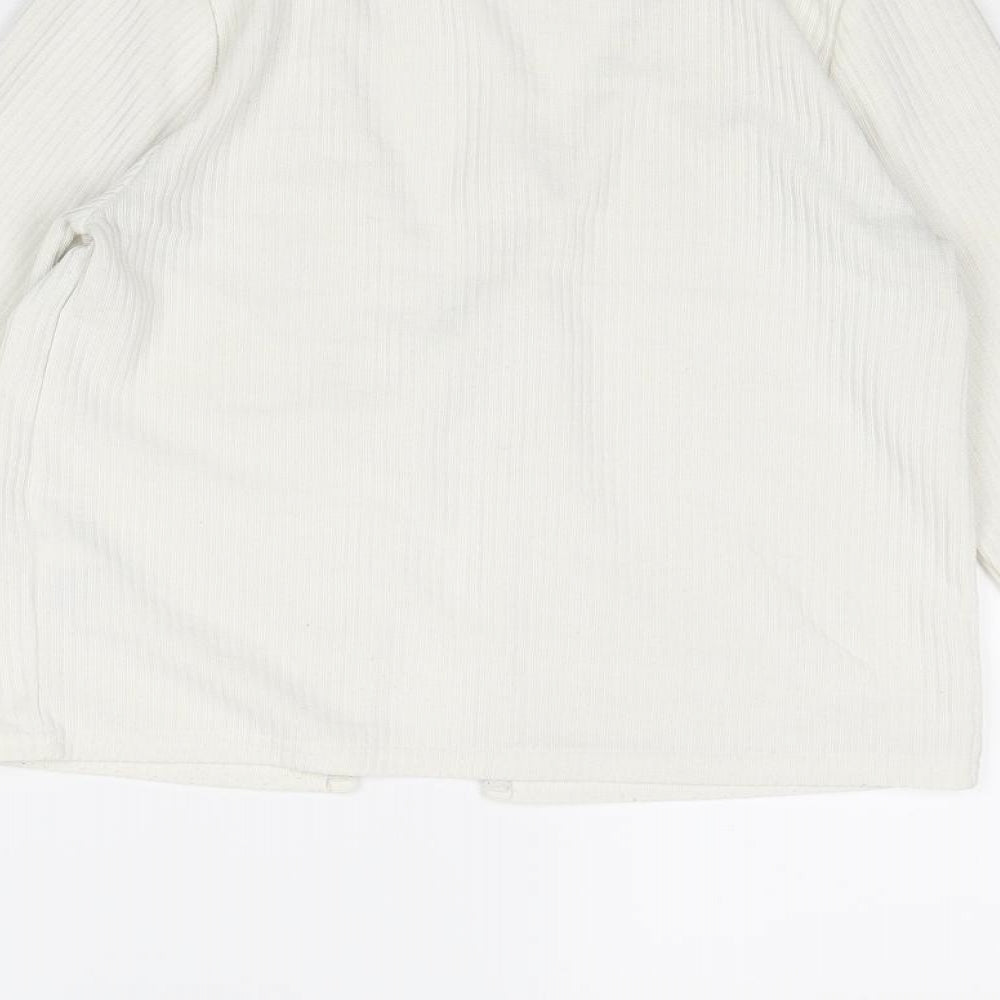 Divided by H&M Womens White Polyester Kimono Blouse Size S V-Neck