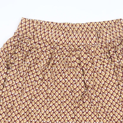 Damart Womens Multicoloured Geometric Viscose A-Line Skirt Size 16