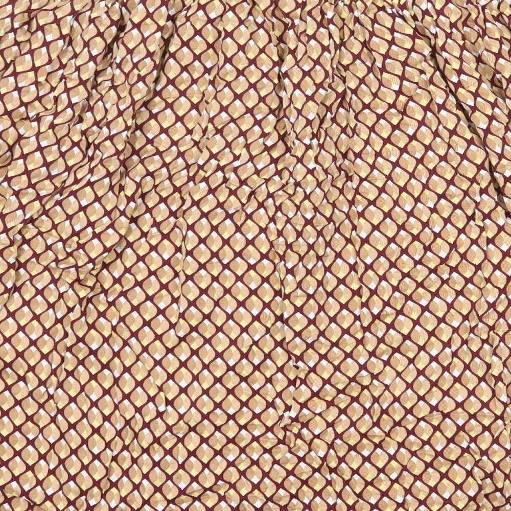 Damart Womens Multicoloured Geometric Viscose A-Line Skirt Size 16