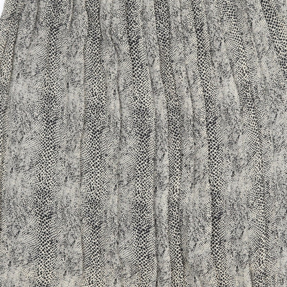 C&A Womens Beige Animal Print Polyester Pleated Skirt Size 16 - Snakeskin pattern