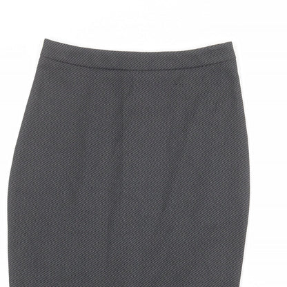 Dorothy Perkins Womens Grey Geometric Polyester Trumpet Skirt Size 10 Zip