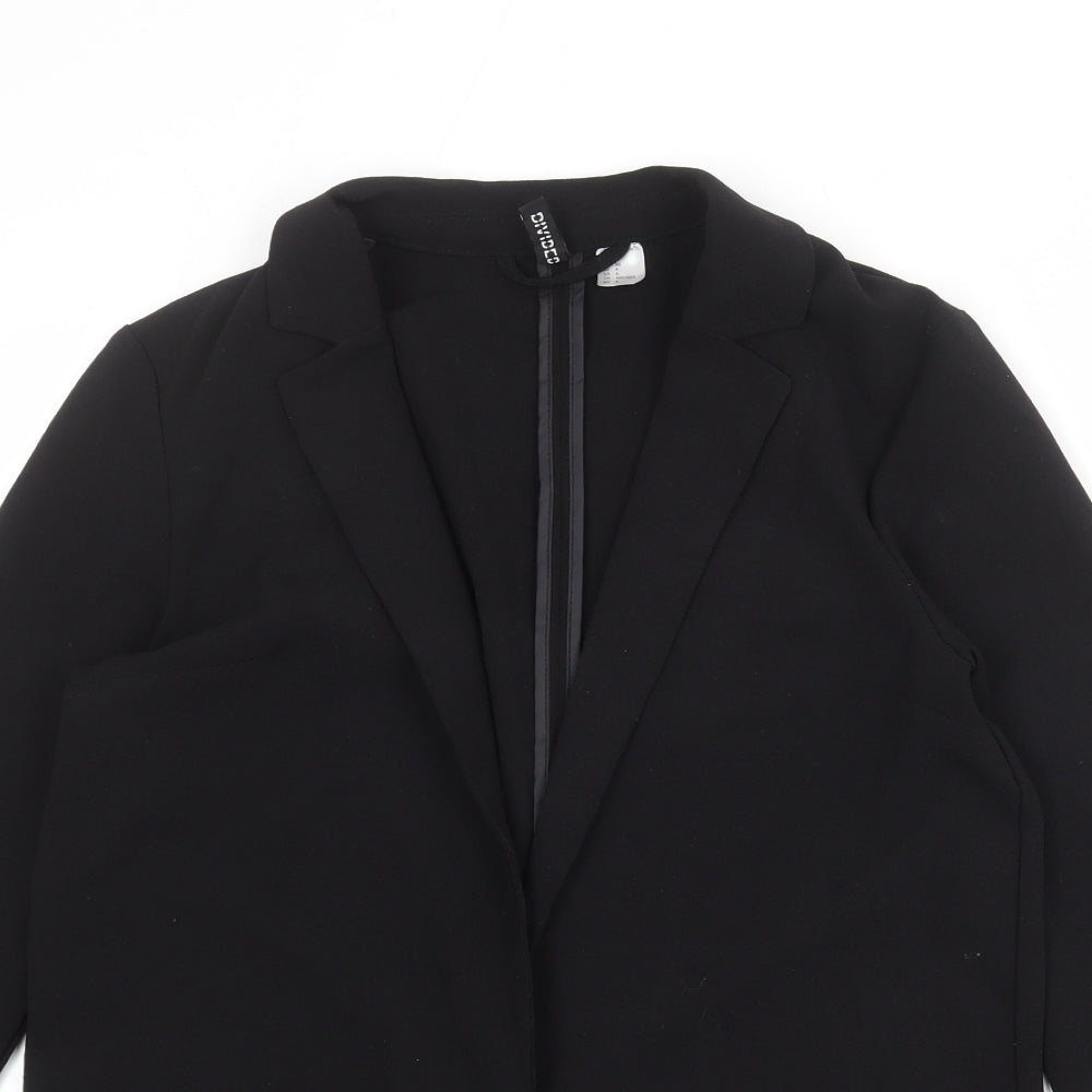 Divided by H&M Womens Black Polyester Jacket Blazer Size 8