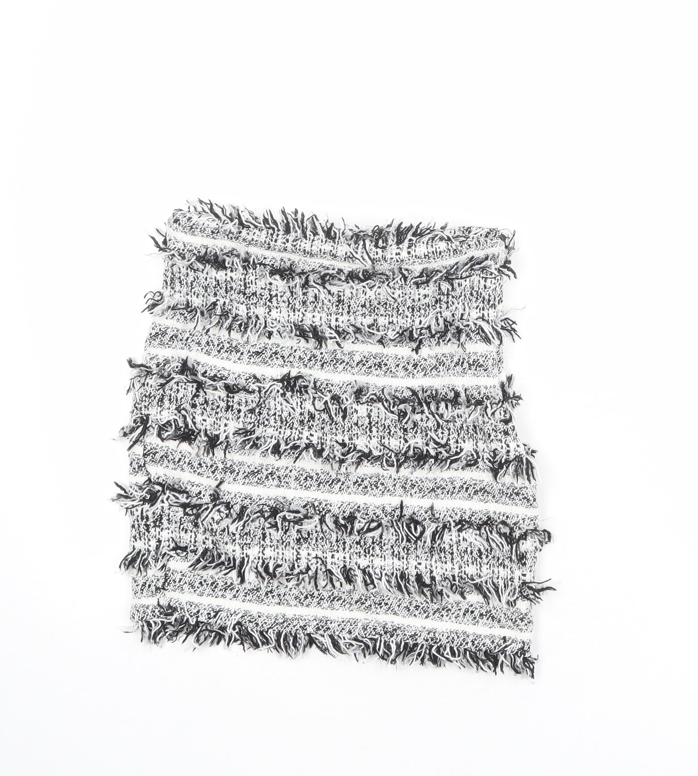 ASOS Womens White Cotton A-Line Skirt Size 6 Zip