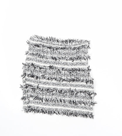 ASOS Womens White Cotton A-Line Skirt Size 6 Zip