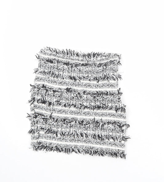 ASOS Womens White Cotton A-Line Skirt Size 6 Zip