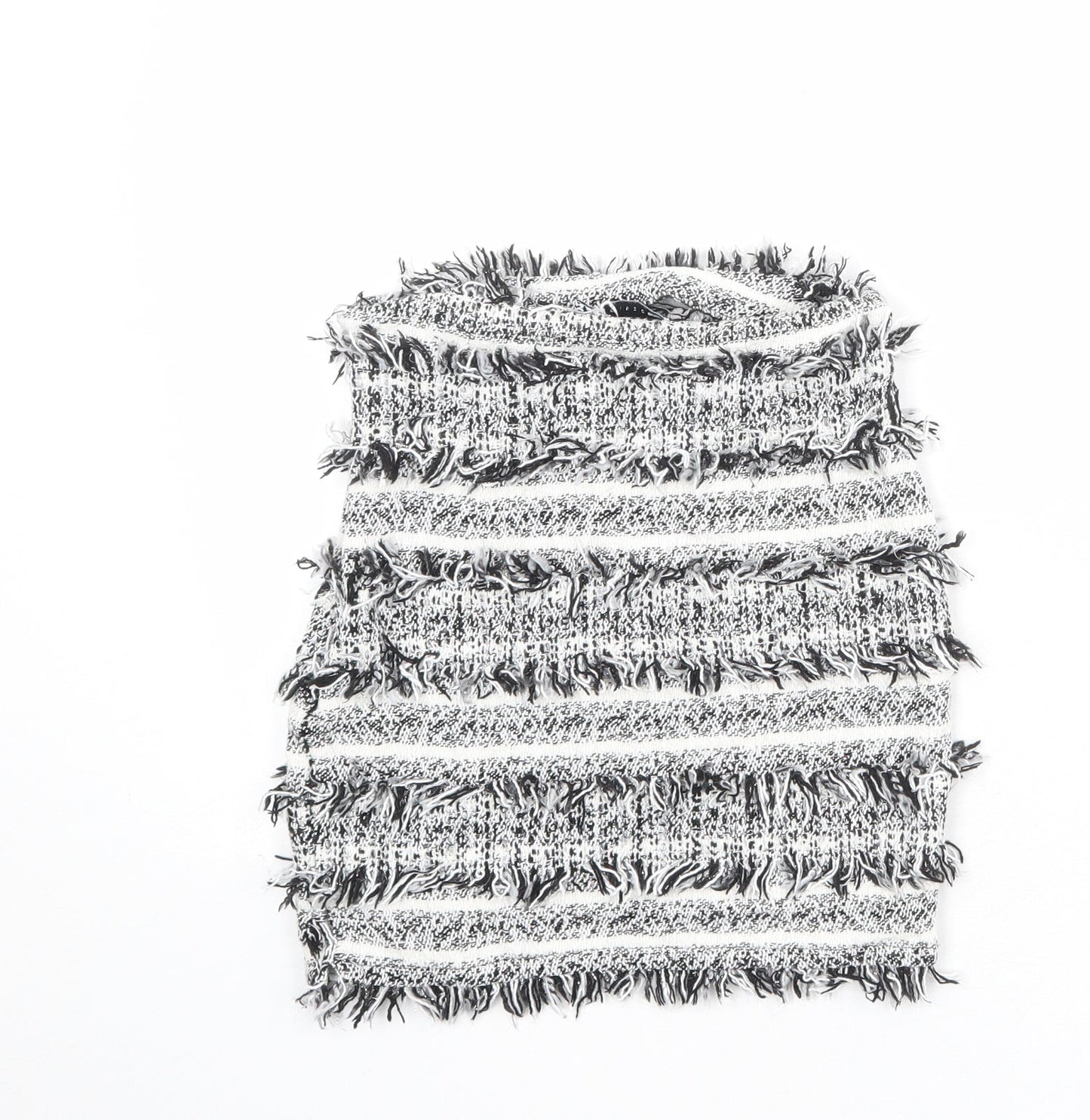 ASOS Womens White Cotton A-Line Skirt Size 6 Zip