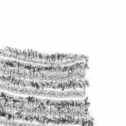 ASOS Womens White Cotton A-Line Skirt Size 6 Zip