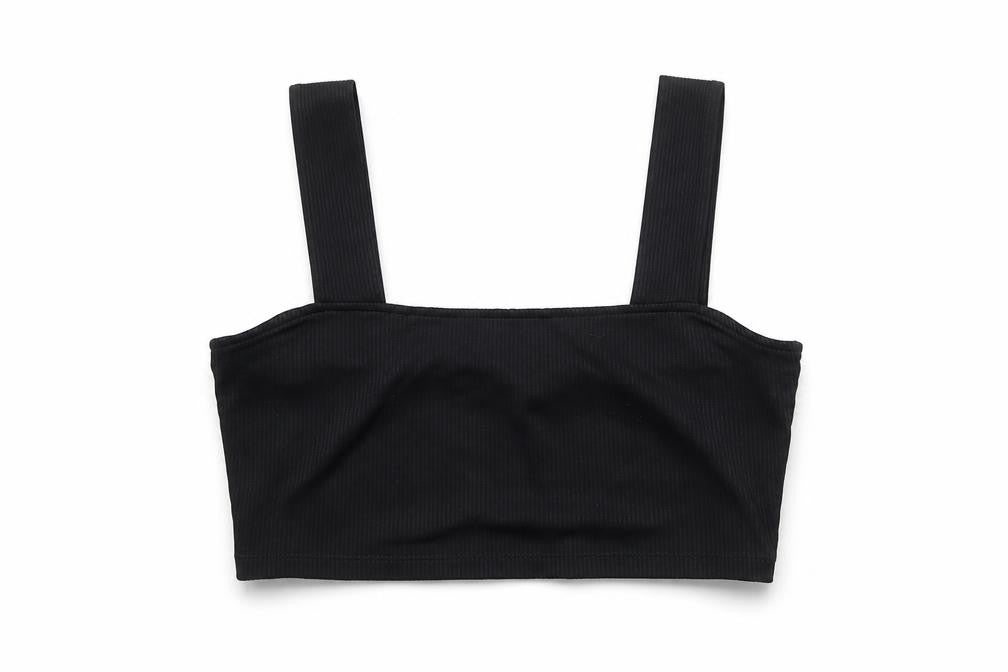 Womens UK Size M Divided by H&M Black Cropped Tank