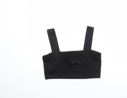 Divided by H&M Womens Black Polyester Cropped Tank Size M Square Neck