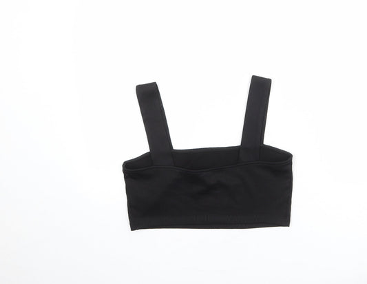 Divided by H&M Womens Black Polyester Cropped Tank Size M Square Neck