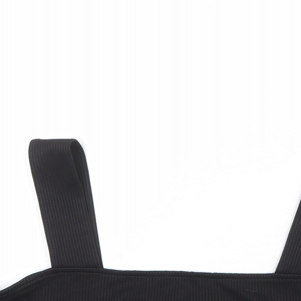 Divided by H&M Womens Black Polyester Cropped Tank Size M Square Neck