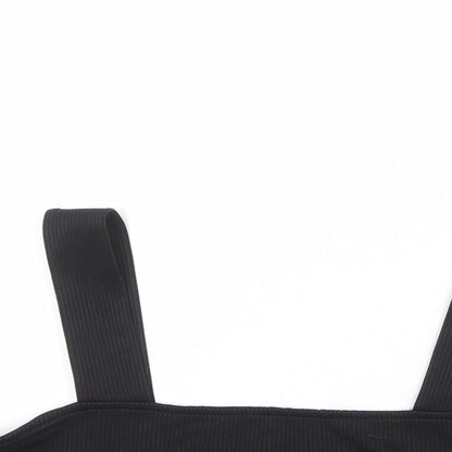 Divided by H&M Womens Black Polyester Cropped Tank Size M Square Neck