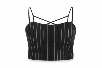 Womens UK Size L Divided by H&M Black Cropped Tank