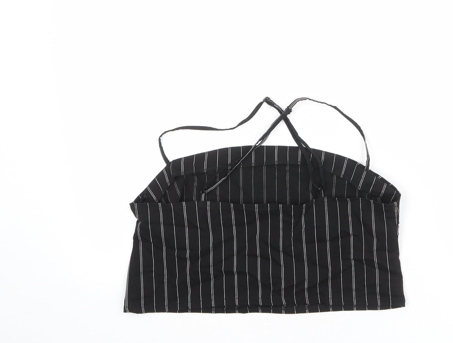 Womens UK Size L Divided by H&M Black Cropped Tank