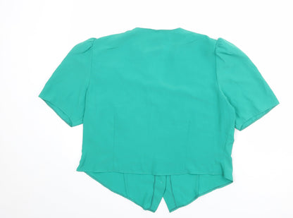 Womens UK Size 16 Your Sixth Sense Green Basic Button-Up