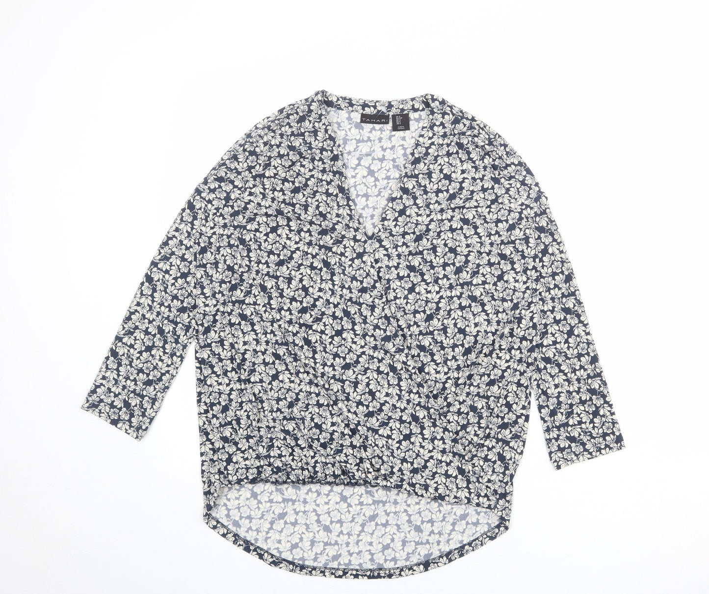 Womens UK Size S Tahari Blue Basic Blouse