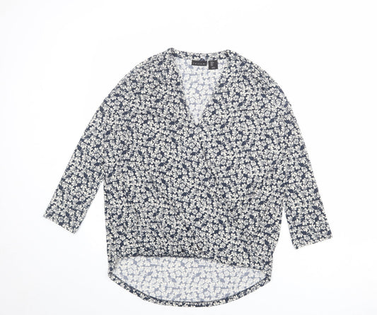 Womens UK Size S Tahari Blue Basic Blouse