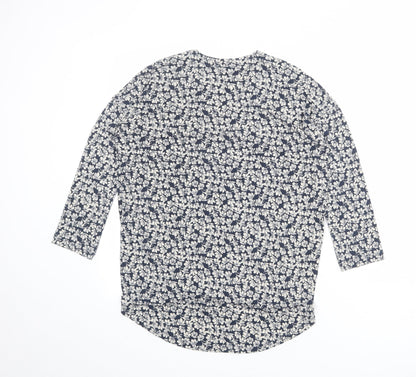 Womens UK Size S Tahari Blue Basic Blouse