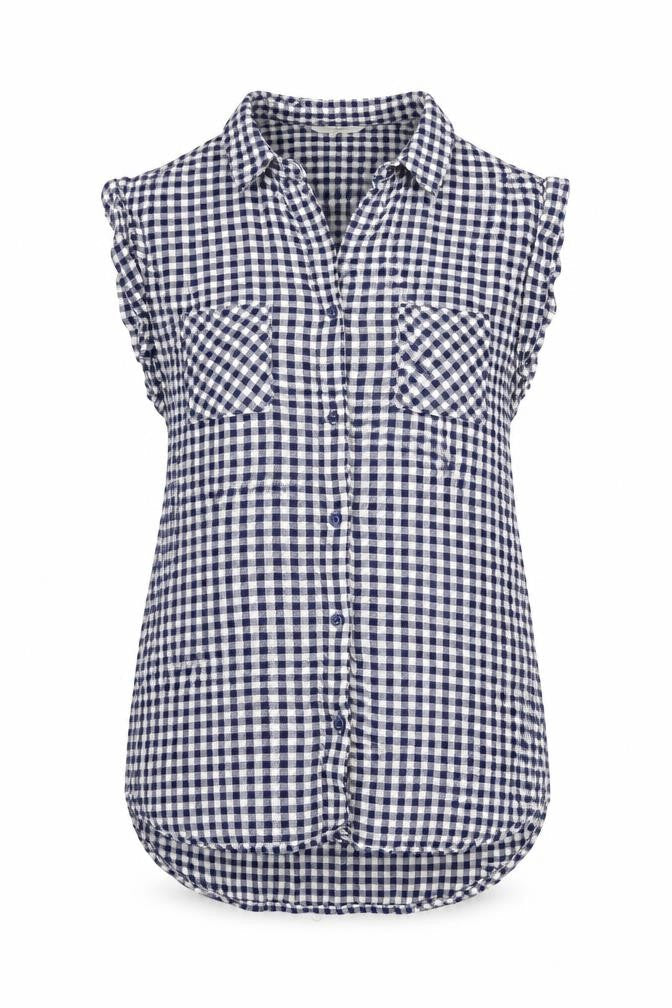 Womens UK Size 8 NEXT Blue Basic Button-Up