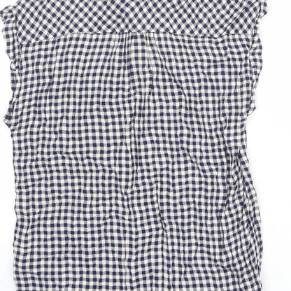 Womens UK Size 8 NEXT Blue Basic Button-Up