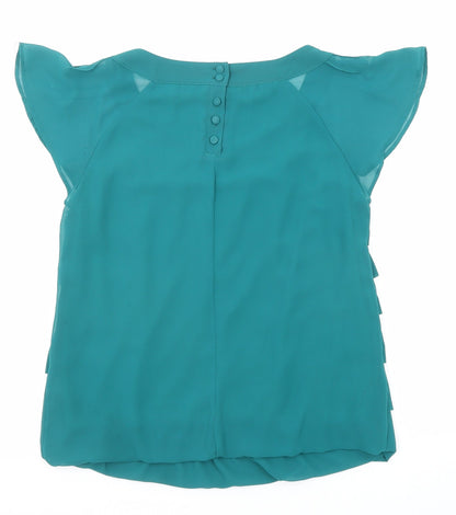 Womens UK Size 8 Marks and Spencer Green Basic Blouse
