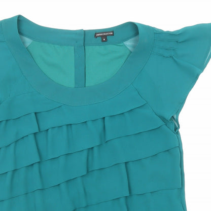 Womens UK Size 8 Marks and Spencer Green Basic Blouse