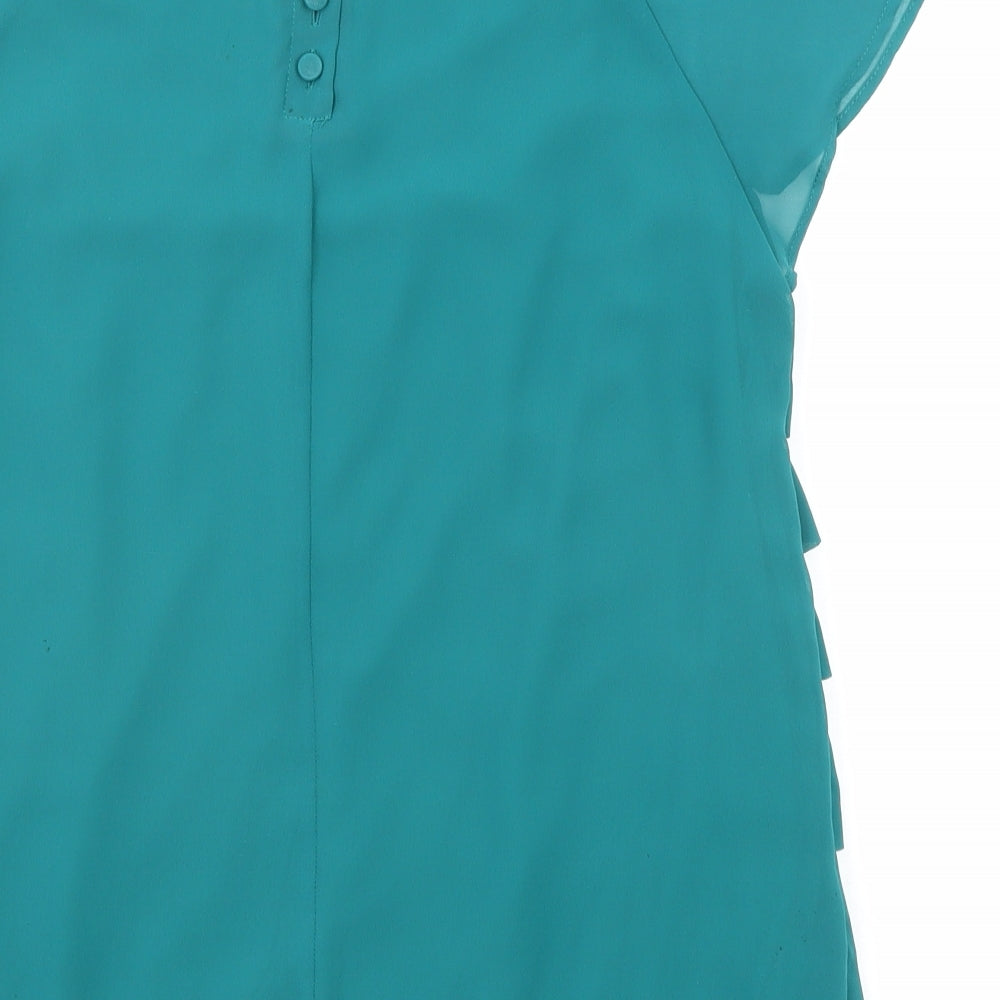 Womens UK Size 8 Marks and Spencer Green Basic Blouse
