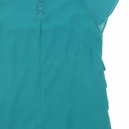 Womens UK Size 8 Marks and Spencer Green Basic Blouse