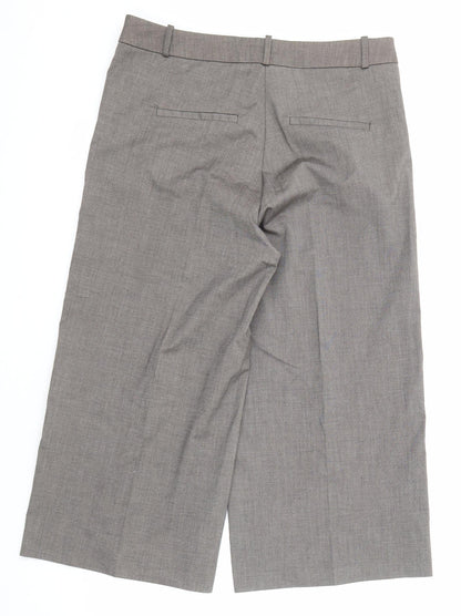River Island Womens Brown Polyester Dress Pants Trousers Size 10 L24 in Regular Zip