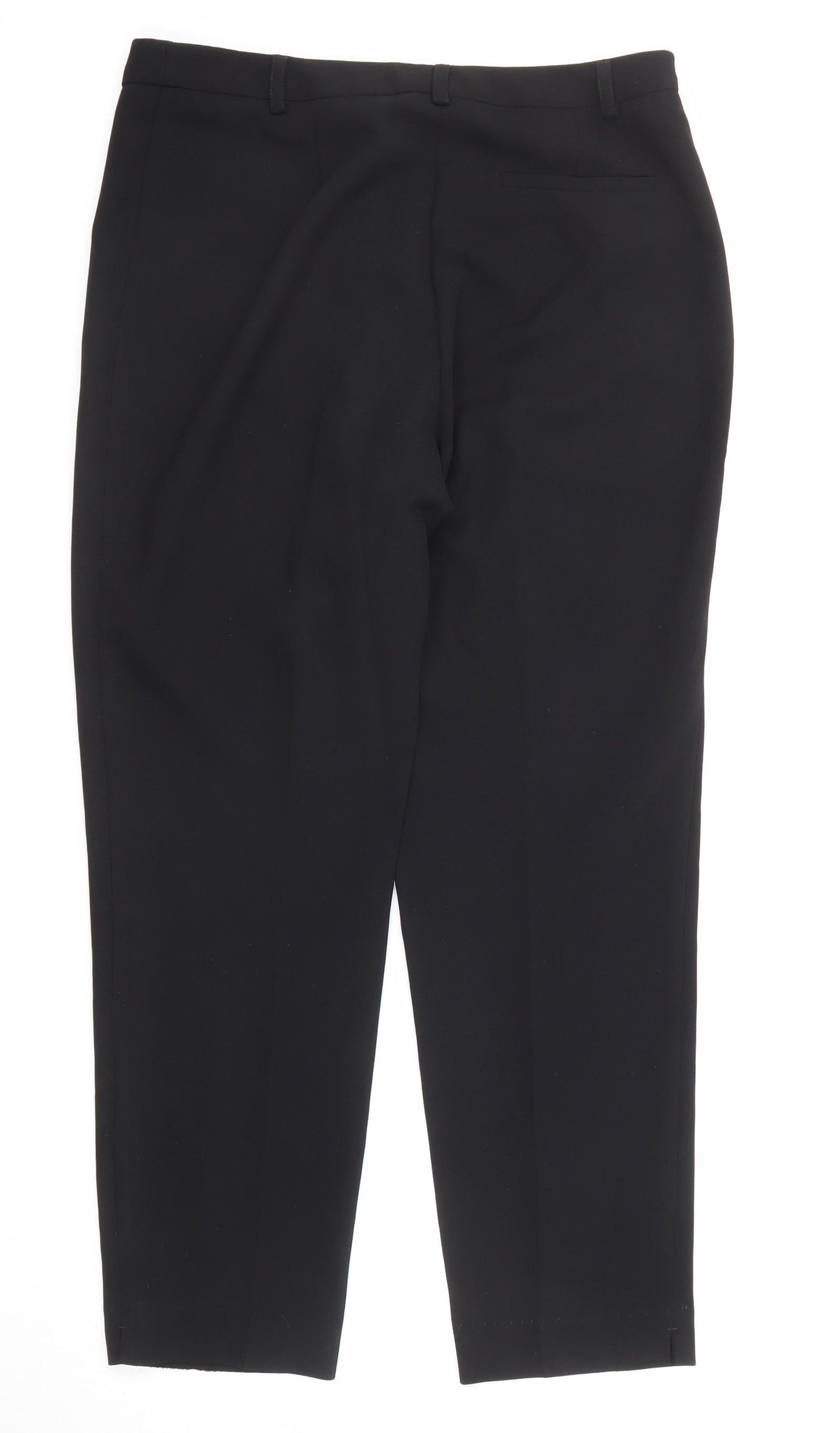Womens UK Size 10 Miss Selfridge Regular Fit Chino Black Trousers