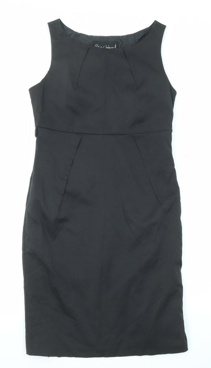 River Island Womens Black Polyester Shift Size 10 Round Neck Zip