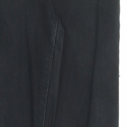 Topshop Womens Black Cotton Skinny Jeans Size 28 in L32 in Regular Zip