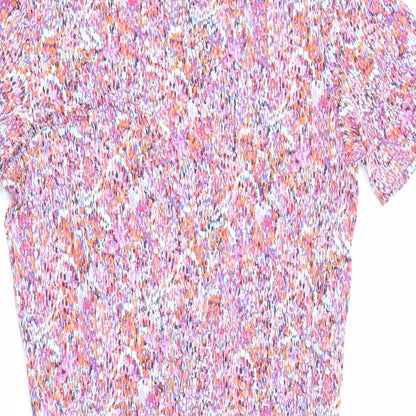 Warehouse Womens Multicoloured Geometric Viscose A-Line Size 6 Round Neck Pullover