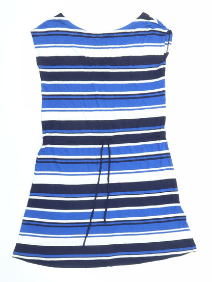 Gap Womens Blue Striped Viscose A-Line Size XS Round Neck Pullover