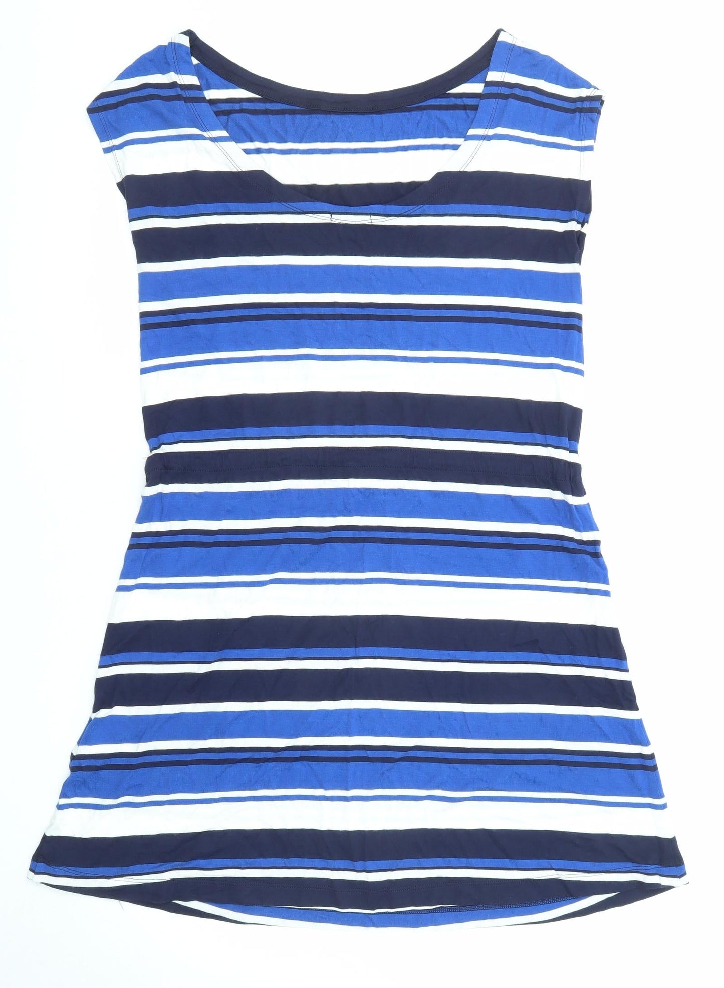 Gap Womens Blue Striped Viscose A-Line Size XS Round Neck Pullover