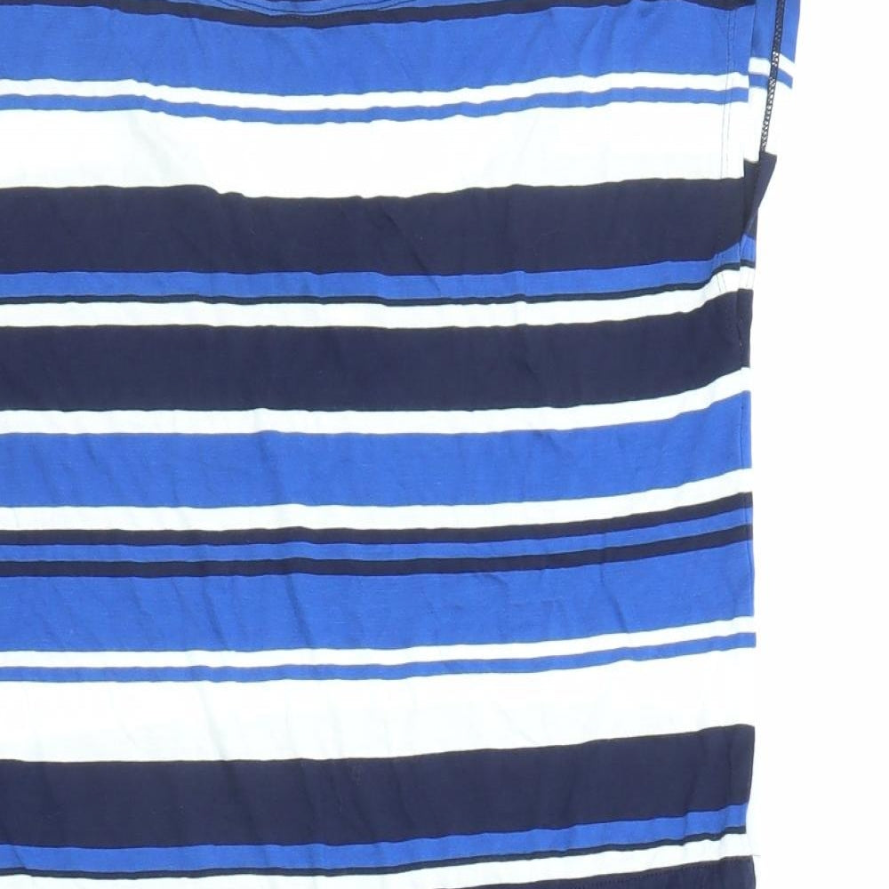 Gap Womens Blue Striped Viscose A-Line Size XS Round Neck Pullover